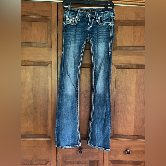 Rock Revival Denim - Rock Revival Dark Blue Boot Cut Jeans